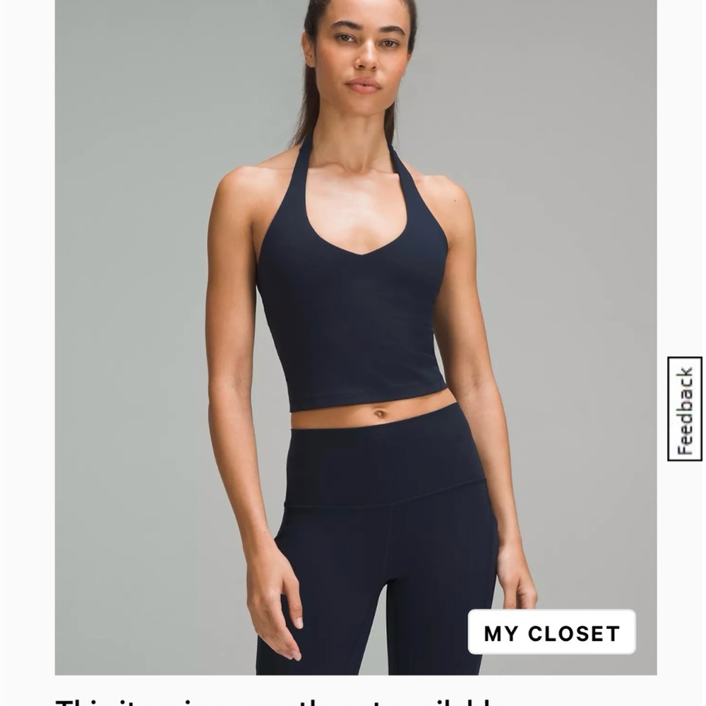 Lululemon align Navy Blue Halter Top size 4